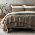 EVERGRACE Cross Stitch Pre-Washed Cotton Quilt Bedding Set Queen Size, by EVERGRACEHOME