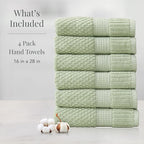 NY Loft 100% Cotton Hand Towel 6 Pack Hand Towel Set | Super Soft & Absorbent - Image 2