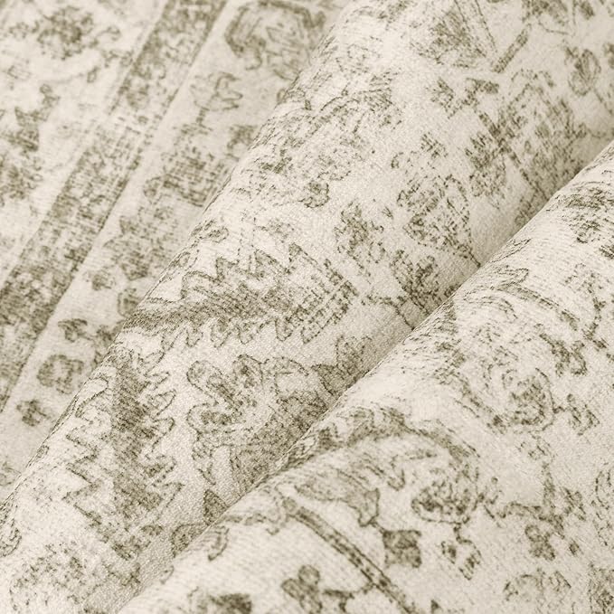 Taupe 2x8 Runner Rug Vintage Area Carpet Hallway Indoor Kitchen Washable Low - Image 6