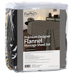 ForPro Premium Designer Flannel 3-Piece Massage Sheet Set - Image 4