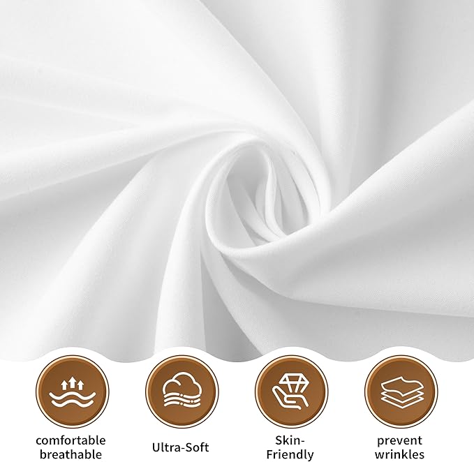 HBHLFZ King Flat Sheets Only 2 Pack - Image 5