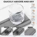 4PCS Stone Drying Trays for Bathroom Sink and Kitchen Counter - Image 2