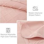 Exclusivo Mezcla King Quilt Set- Blush Pink Quilts Bedding Set - Image 4