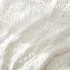 WDCOZY Boho Ivory Quilts Queen Size Bedding Sets - Image 5