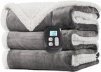 LaffyLo Electric Heated Blanket Twin Size 62 x 84, Fast Heating Blanket by LAFFYLO