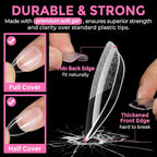 UNA GELLA Short Almond Fake Nails 216pcs Pre-shape Gel Acrylic Nail Tips - Image 5