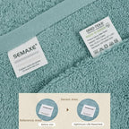 SEMAXE Blue Bath Towel, 100% Cotton Bath Towel - Image 3