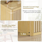 Fluted Nightstand with 3 Drawers, Wood Night Stand with Storage， 25" Wide - Image 5