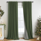 Christmas Green Blackout Curtains by Pitalk
