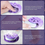 SHARLOVY Purple Shower Steamers Tray, Big Suction Cup Shower Steamer Tablet - Image 7