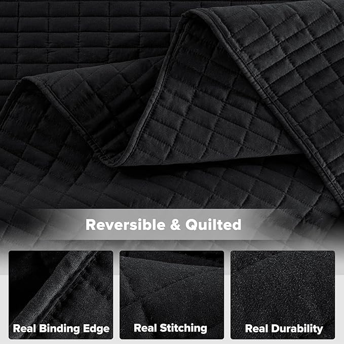 Comfort Spaces Kienna Quilt Set- Double Sided Stitching Design Summer Blanket - Image 6