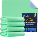 4 Pack 36” x 54” Extra Heavy Absorbency Washable Underpads, Waterproof Nursing by Fygrip