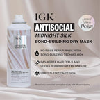 IGK Antisocial Midnight Silk Bond-Building Dry Hair Mask – No-Rinse Leave-In - Image 2