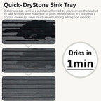 Set of 4 Bathroom Vanity Tray, Quick-Dry Diatomite Kitchen Tray - Image 4