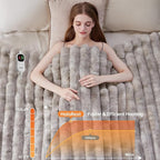 Heated Throw Blanket, Faux Fur Cozy Heating Blanket - Image 4