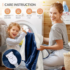 HOMLYNS LuxeHeat Heated Blanket Electric Blanket Twin Size, Soft Flannel Sherpa - Image 9