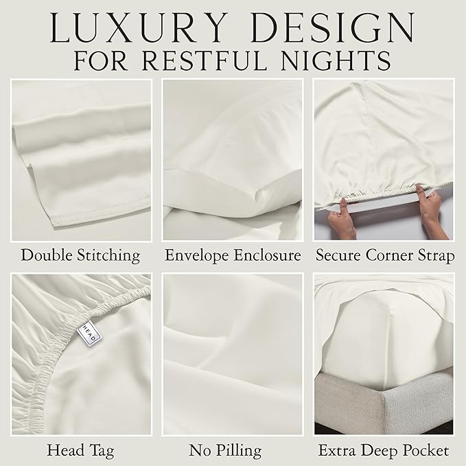 Karissa Mae Cooling Bamboo Viscose Standard Size Pillowcase Set | 100% - Image 3
