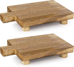 2 Pcs Handmade Wooden Tray, Practical Bathroom and Kitchen Decoration by Teniinet
