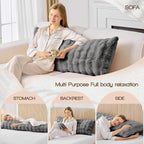 YZ HOME Faux Fur Fluffy Body Pillow - Image 5