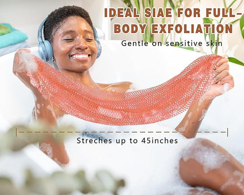 2 Pack African Net Sponge Exfoliating Body Scrubber Bath Sponge - Image 2