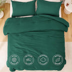 Love's cabin Dark Green Twin/Twin XL Comforter Set, 2-Piece Prewashed Bed Set - Image 3