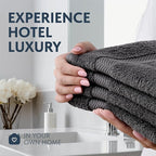 White Classic Luxury Dark Gray Hand Towels - Image 6