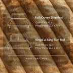 EVERGRACE Velvet Quilt Set King Size, Luxurious Soft Striped Channel Bedding Set - Image 8
