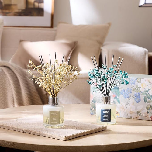 Airkeep Reed Diffuser 3.38 oz 2pk, Clean Linen/Cashmere Vanilla Scented Reed - Image 2