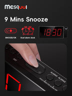 Mesqool Projection Alarm Clock, Loud Vibrating Alarm Clock - Image 8