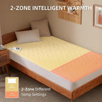 Bwarm Premium Multi-Zone Electric Heated Mattress Pad Twin Size, 9 Heat Settings - Image 2