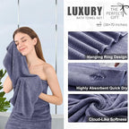 8 Piece Bath Towel Set |2 Oversized Large Bath Sheet, 2 Hand Towels, 4 - Image 3