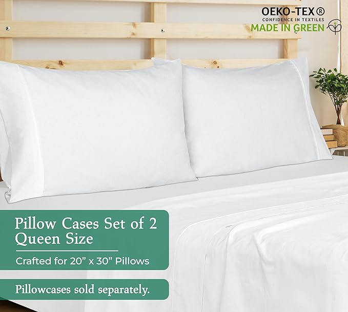 Royale Linens Queen Pillowcase Set of 2 - Image 2