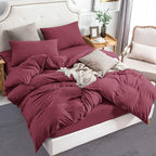 PURE ERA Jersey Knit Duvet Cover Set 100% T-Shirt Cotton Super Soft Comfy 3pc - Image 4