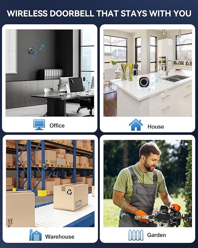 TECKNET Longest 1300 Feet Wireless Doorbell - Image 8