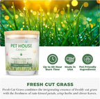 Pet House 9 oz Fresh Cut Grass Scented Candle, Clean Burning, Long Lasting - Image 2
