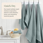 Springtree Home 100% Cotton Bath Towel Set of 4 | Super Soft & Absorbent - Image 3
