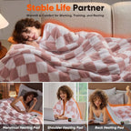 Light Pink Heated Blanket Electric Throw, 50X60 Heating Blanket - Image 3