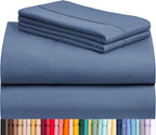 LuxClub 4 PC King Sheet Set, Breathable Luxury Bed Sheets, Deep Pockets 18" by LuxClub