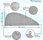 KEEPOZ Hair Towel Wrap Quick Dry 100% Cotton Super Absorbent Turban Head Wrap - Image 2