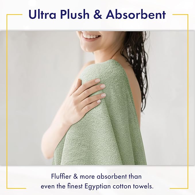Alusa Home Ultra Soft & Plush Viscose from Bamboo Bath Towels - Image 3