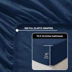 LBRO2M 100% Pure Linen Sheet Set Deep Pocket Up to 16" Bed Sheets Sets - Image 4