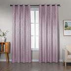 Amazon Basics Jacquard 2-Piece 100% Blackout Curtains, Living Room and Bedroom by AmazonBasics