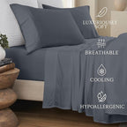 Karissa Mae Cooling Bamboo Viscose Standard Size Pillowcase Set | 100% - Image 2