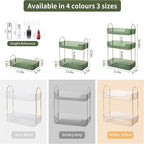 Akinbas 2 Tier Bathroom Organizer Countertop Makeup Perfume Tray Skincare - Image 2