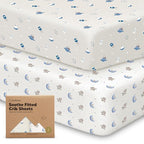 KeaBabies 2-Pack Organic Crib Sheets by KeaBabies