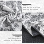 WONGS BEDDING Botanical Quilt Set Queen Size - Image 6