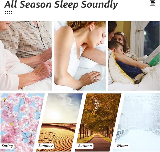 HYLEORY Queen Comforter, All Season Down Alternative Duvet Insert, Cooling - Image 7
