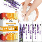 Pedicure Kit Foot Soak Set: Bubble Salt, Sugar Scrub, Massage Mask, Massage by nbcBeautiLab