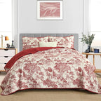 WONGS BEDDING Botanical Quilt Set Queen Size - Image 2