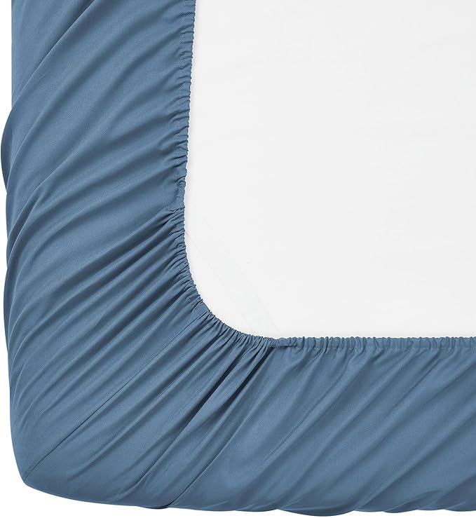 Twin Fitted Sheet Only with Full Elastic & Built in Corner Sheet Straps to - Image 5